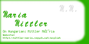 maria mittler business card